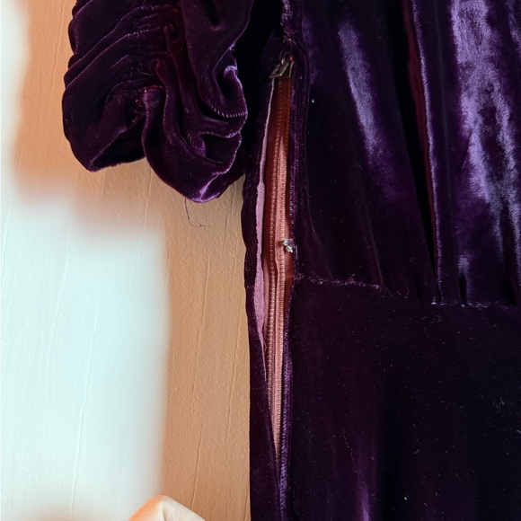 1940’s silk velvet dress - Picture 5 of 11
